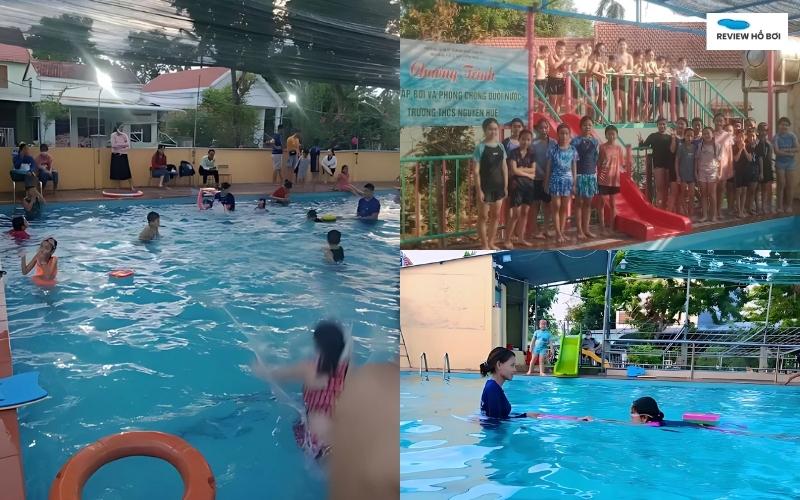 Top 10 hồ bơi Quảng Nam sạch đẹp, tiện nghi, cho mọi lứa tuổi Người dân bơi thư giãn vào buổi chiều tại hồ bơi Quảng Nam Hoa Sứ