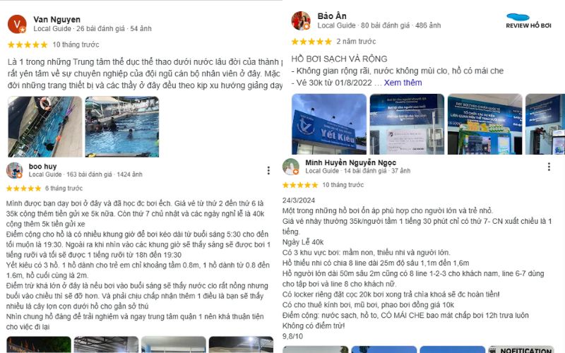 Review hồ bơi Yết Kiêu Quận 1: Giá vé, giờ mở cửa, lịch bơi Ý kiến khách hàng và đánh giá thực tế