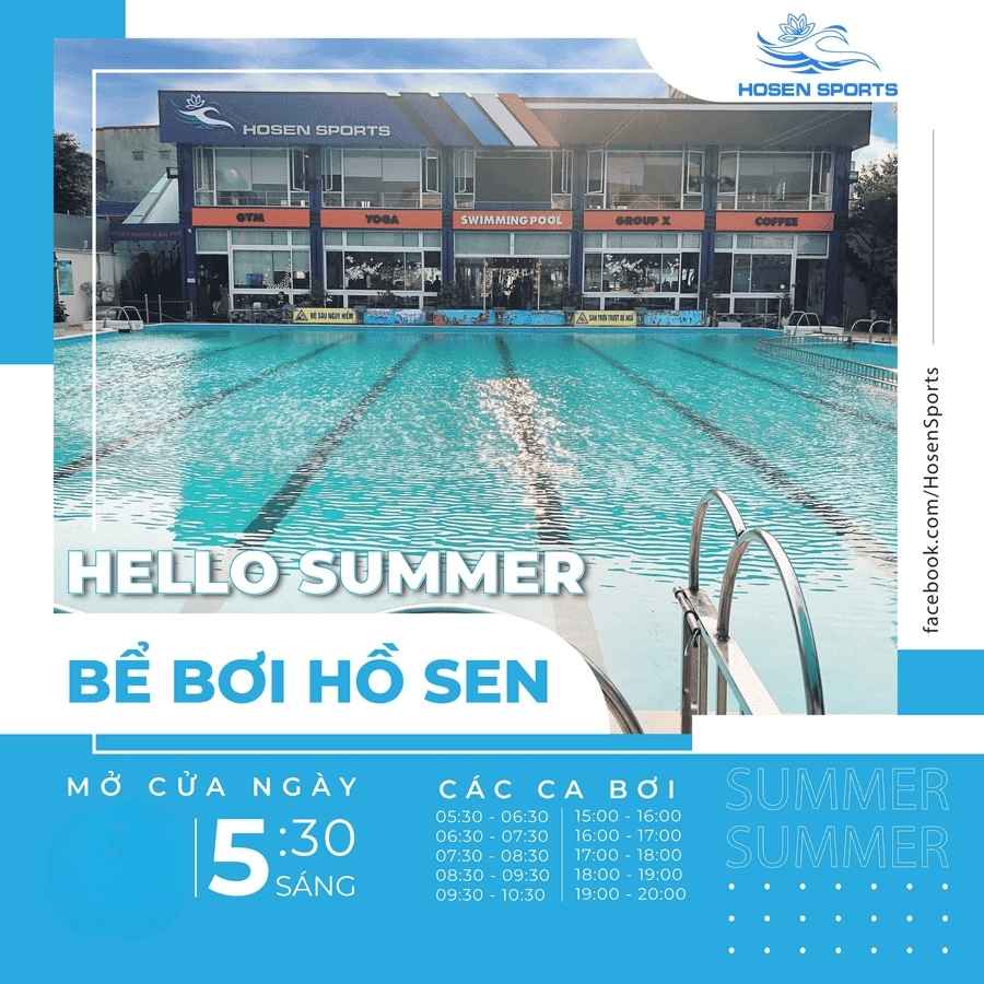 Review bể bơi Hồ Sen mới nhất: Giá vé, giờ mở cửa, tiện nghi Thời lượng mỗi ca bơi tại Hồ Sen là 60 phút, thoải mái cho mọi đối tượng