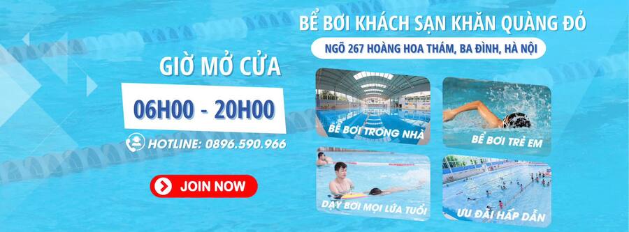 Review bể bơi Khăn Quàng Đỏ mới nhất: Giá vé, giờ mở cửa Địa chỉ bể bơi Khăn Quàng Đỏ