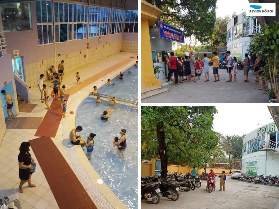Review bể bơi Khăn Quàng Đỏ mới nhất: Giá vé, giờ mở cửa Giờ cao điểm đông đúc gây bất tiện cho người tập luyện bơi