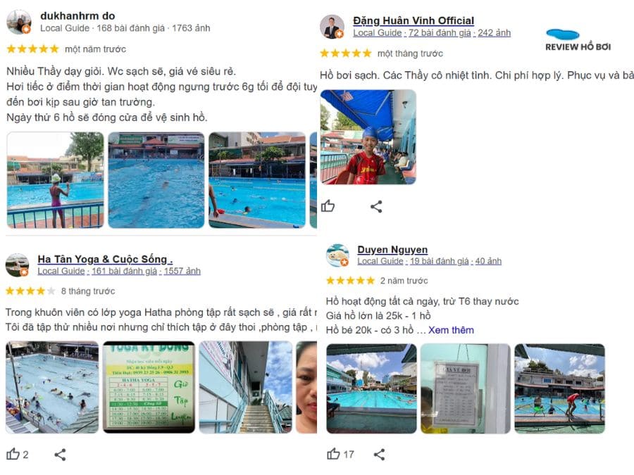 Đánh giá hồ bơi Kỳ Đồng mới nhất: Giá vé, giờ mở cửa, tiện ích Đánh giá thực tế của khách hàng về hồ bơi Kỳ Đồng