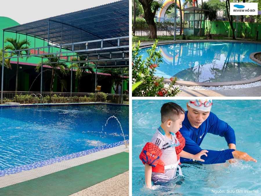 Top 9 bể bơi Huế có view đẹp, nước sạch và giá tốt Toàn cảnh hai khu vực bơi lội tại bể bơi Âu Lạc ở Huế