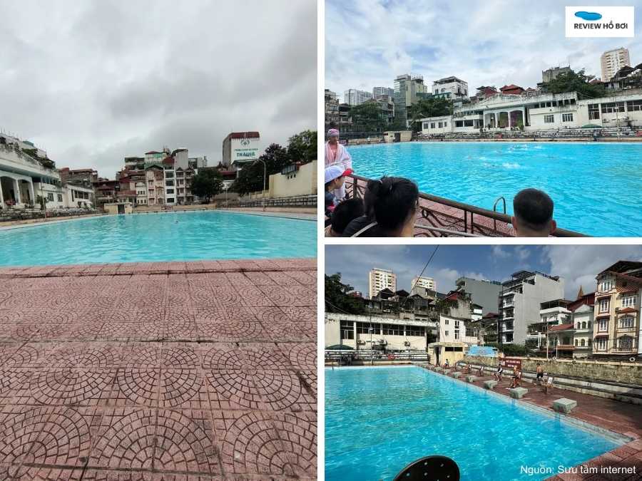 Bể bơi Thái Hà rộng rãi và thoáng mát