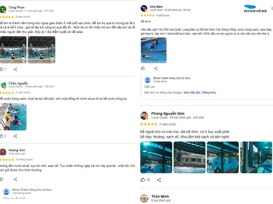 Review bể bơi Thành Công mới nhất: Giá vé, giờ mở cửa và dịch vụ Khách hàng đánh giá cao không gian bể bơi