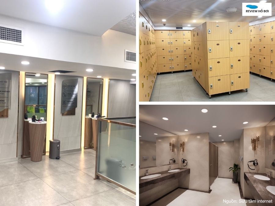 Khu vực sấy tóc, tủ đồ cá nhân và wc tại Hapulico