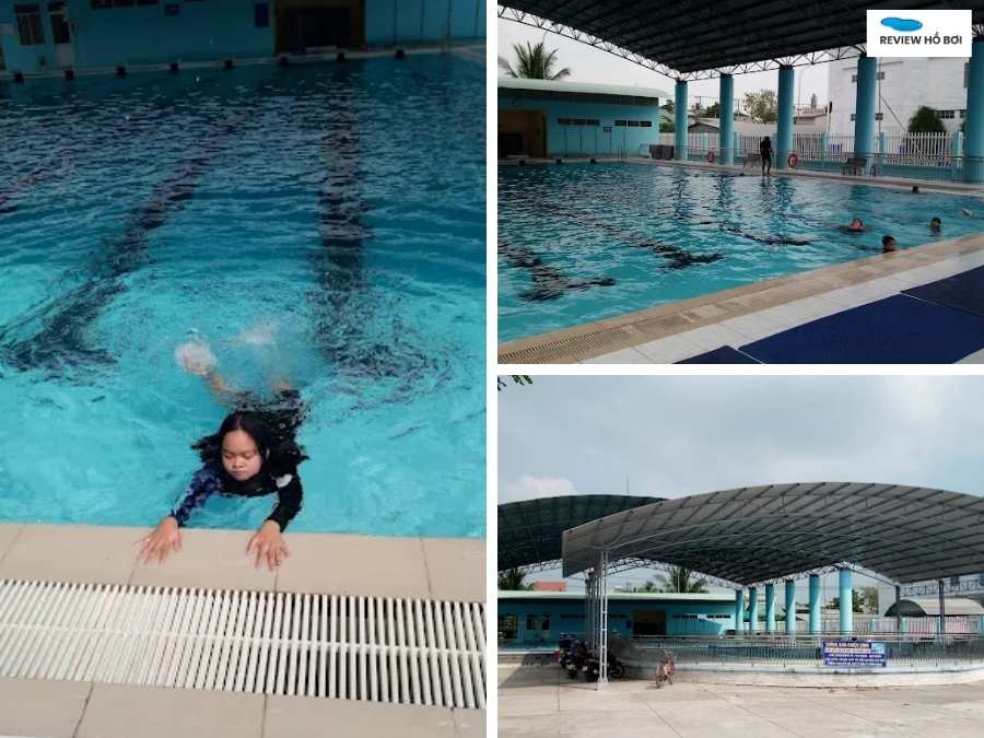 Top 7 hồ bơi An Giang sạch đẹp, an toàn, đáng trải nghiệm hiện nay Hồ bơi Chợ Mới có kiến trúc đơn giản, dễ sử dụng