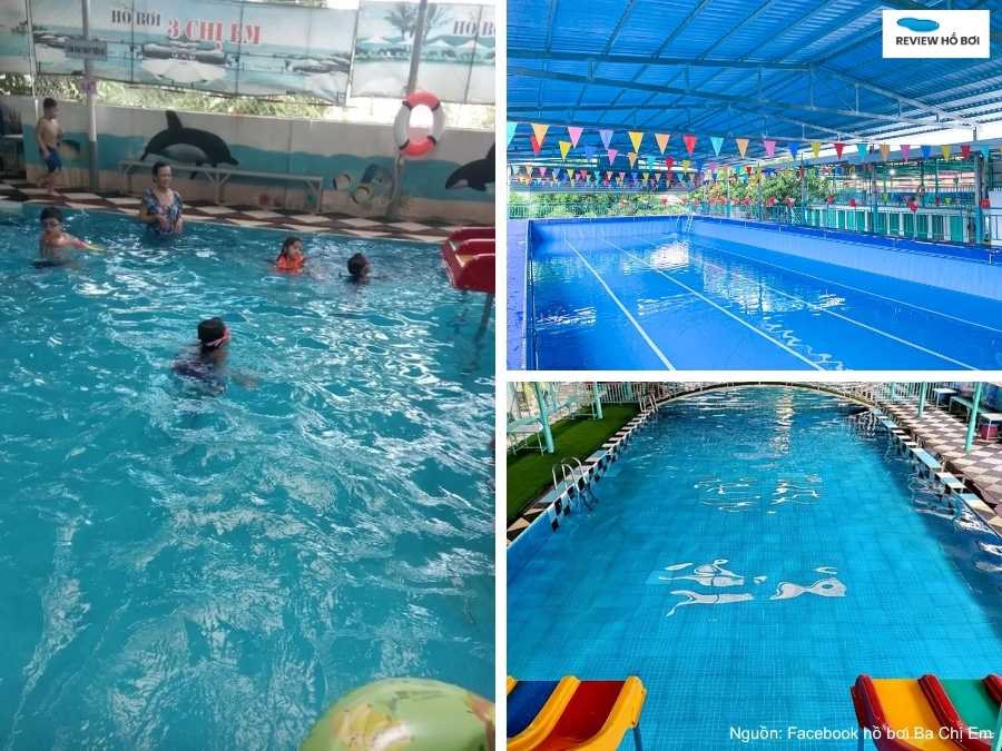 Review hồ bơi Ba Chị Em: Giá vé, giờ mở cửa và tiện ích đi kèm Mặt nước trong veo của hồ bơi 3 Chị Em