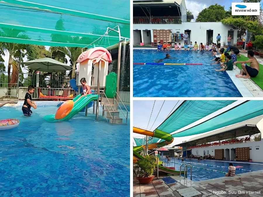 Top 7 hồ bơi Cà Mau sạch sẽ, nước trong và an toàn Hồ bơi Biển Xanh được che màn tránh nắng và trò chơi nước