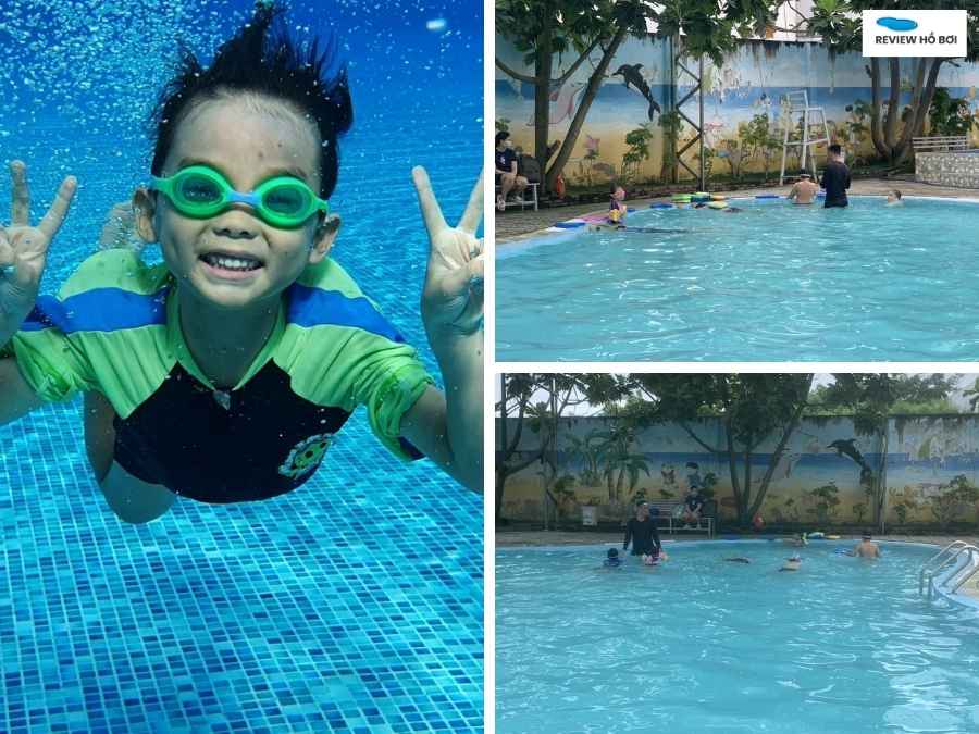 Review hồ bơi Cau Vua chi tiết: Không gian, giá vé, dịch vụ Mặt nước trong xanh tại hồ Cau Vua