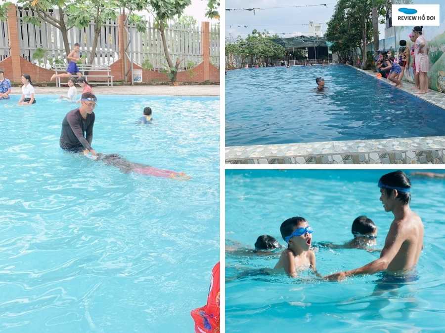 Review hồ bơi Cau Vua chi tiết: Không gian, giá vé, dịch vụ Học viên tham gia lớp học bơi tại hồ bơi Cau Vua