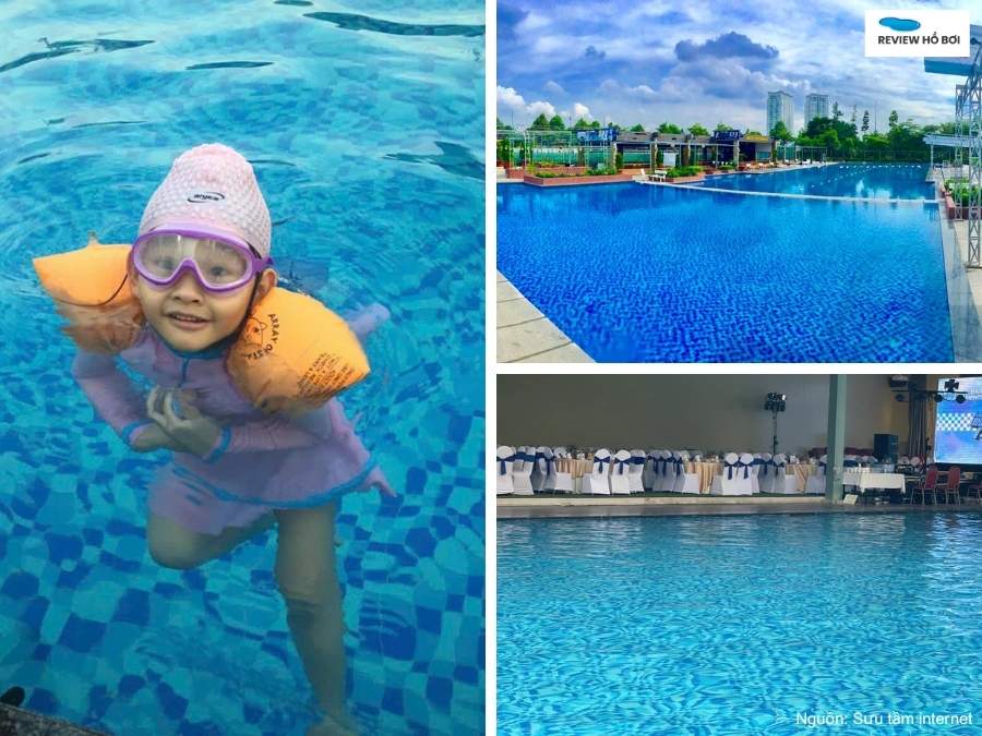 Làn nước trong veo tại bể bơi Cộng Đồng 2 trong vắt thấy rõ đáy