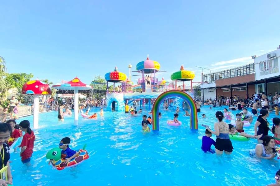Top 5 bể bơi Thái Bình sạch đẹp, chất lượng nhất hiện nay Công viên nước - Hồ tạo sóng, máng trượt, trẻ nhỏ