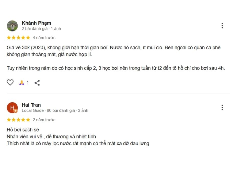 Review hồ bơi Thành Trung mới nhất: Không gian, độ sạch, tiện ích Phản hồi thực tế về chất lượng nước tại hồ bơi Thành Trung
