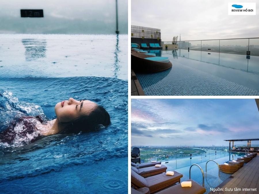 Top 7 hồ bơi vô cực TPHCM sang trọng, view triệu đô Một vài góc tại hồ bơi vô cực Pullman Saigon Centre