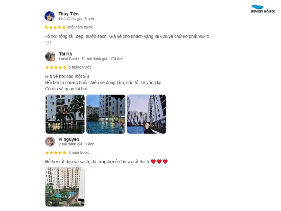 Những đánh giá về hồ bơi chung cư Cityland Park Hills