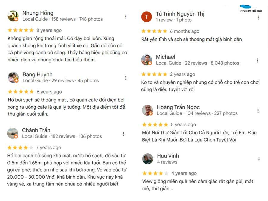 Đánh giá thực tế về chất lượng hồ bơi Cúp Vàng 