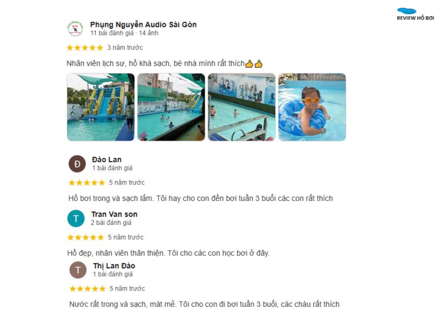 Review hồ bơi giải trí Hải Long: Giá vé, giờ mở cửa, tiện ích Trải nghiệm của khách hàng khi đến với hồ bơi giải trí Hải Long