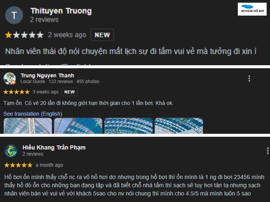 Review hồ bơi Hòa Bình Bình Chánh: Giá vé, giờ mở cửa, lịch bơi Đánh giá thái độ nhân viên tại hồ bơi Hòa Bình