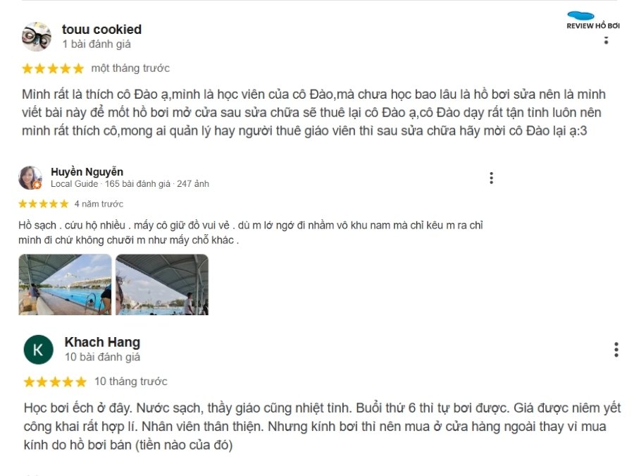 Review hồ bơi Rạch Miễu Phú Nhuận - Giờ mở cửa, giá vé Đánh giá thái độ nhân viên hồ bơi Rạch Miễu