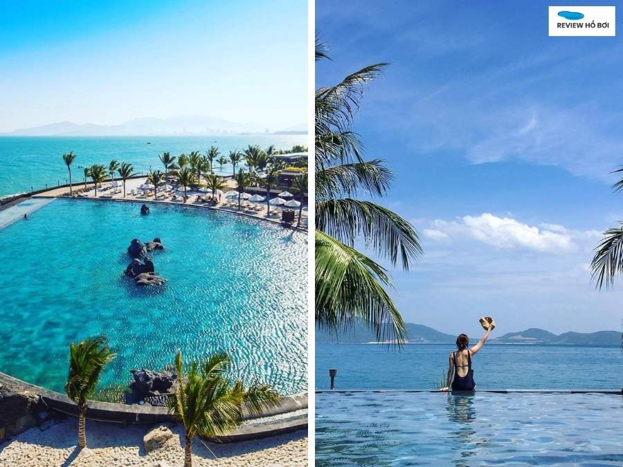 Amiana Resort sở hữu hồ bơi vô cực nước mặn lớn hướng biển