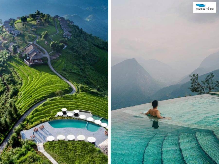 Hồ bơi vô cực tại Topas Ecolodge giữa núi rừng Tây Bắc
