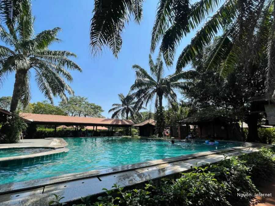 Hình ảnh hồ bơi khu du lịch Bến Xưa 