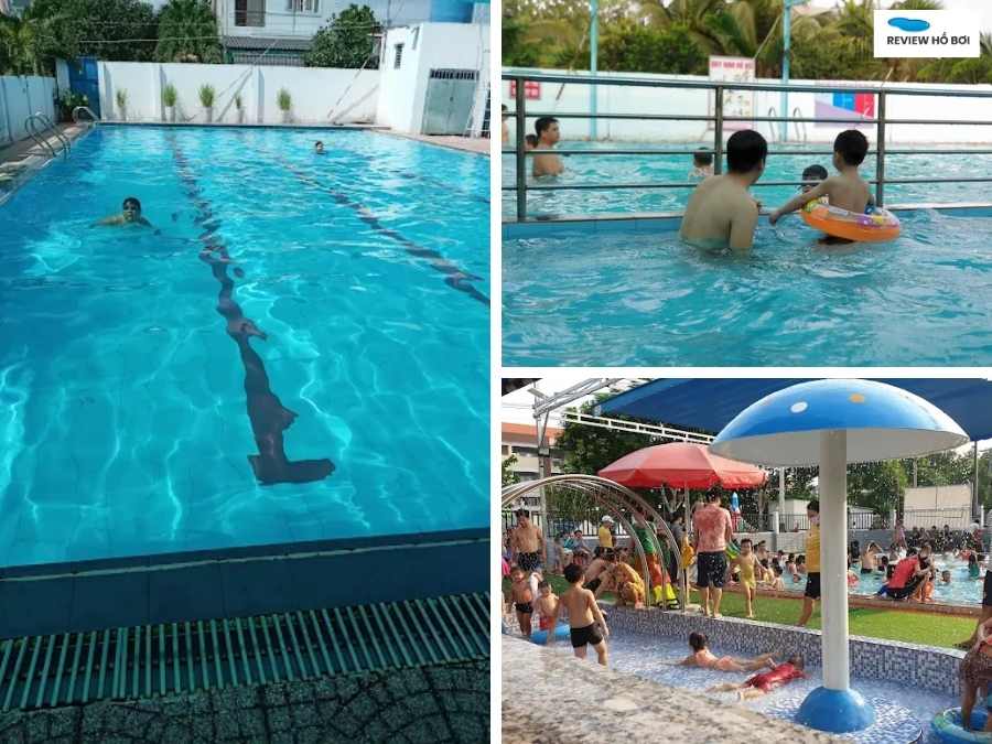 Hồ bơi Đông Hòa chia khu vực trẻ em, thiếu nhi và người lớn an toàn