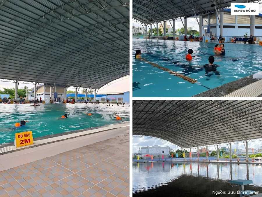 Khu vực bơi lội dành cho người lớn tại bể bơi Long Xuyên