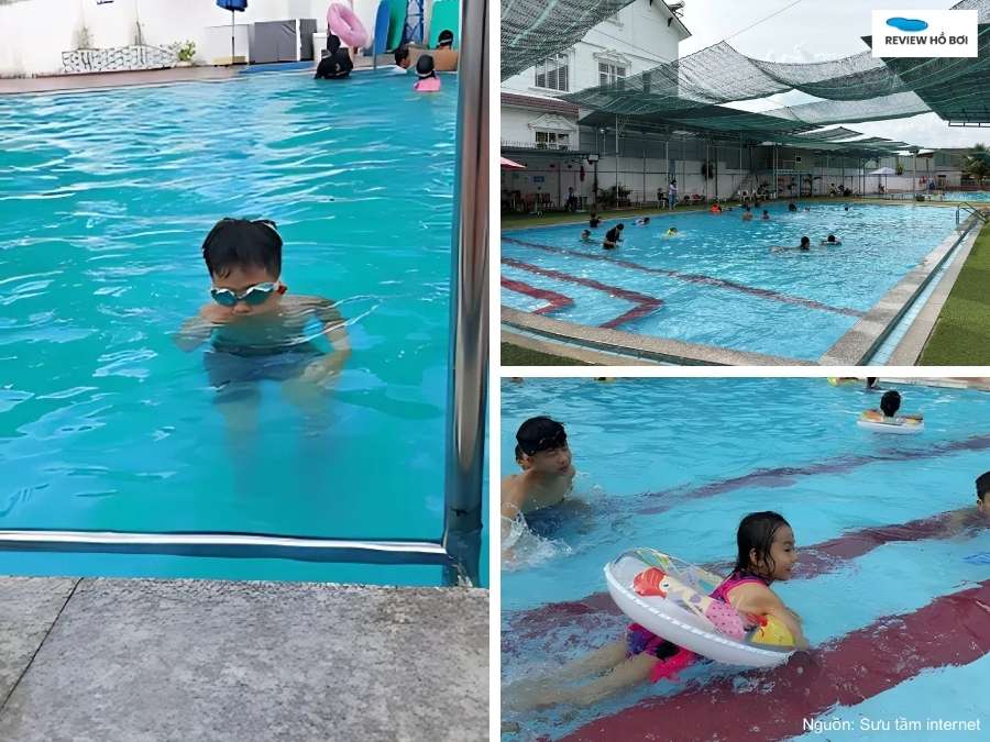 Khu vực bơi lội dành cho trẻ em tại bể bơi Thế Cường