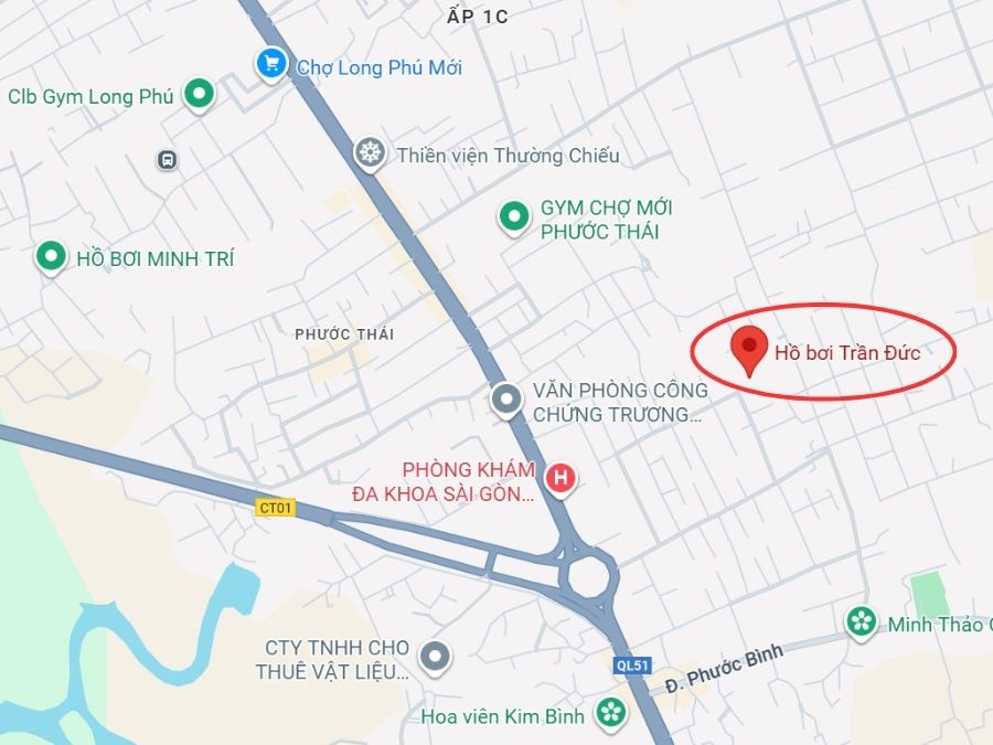 Hình ảnh địa chỉ hồ bơi Trần Đức