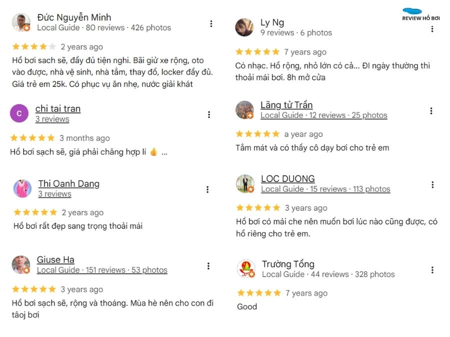 Đánh giá thực tế về chất lượng hồ bơi Trần Đức 
