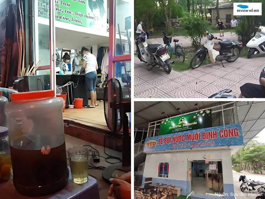 Review bể bơi Định Công mới nhất: Giá vé và giờ mở cửa Quầy dịch vụ, khu vực gửi xe và sảnh chờ tại hồ bơi Định Công