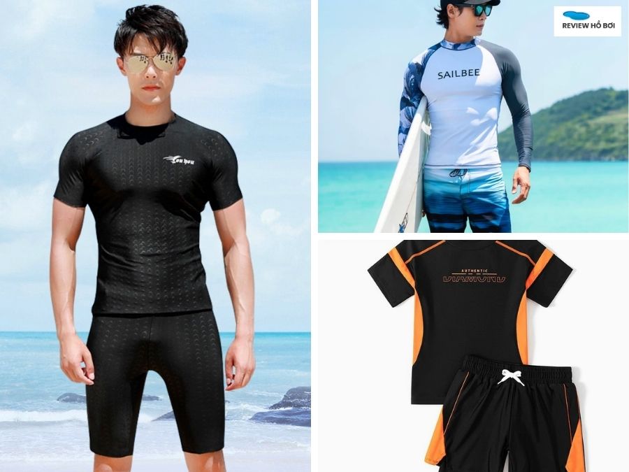 Top mẫu đồ bơi nam được yêu thích nhất hiện nay Mẫu đồ bơi nam áo và quần rời, phong cách hiện đại