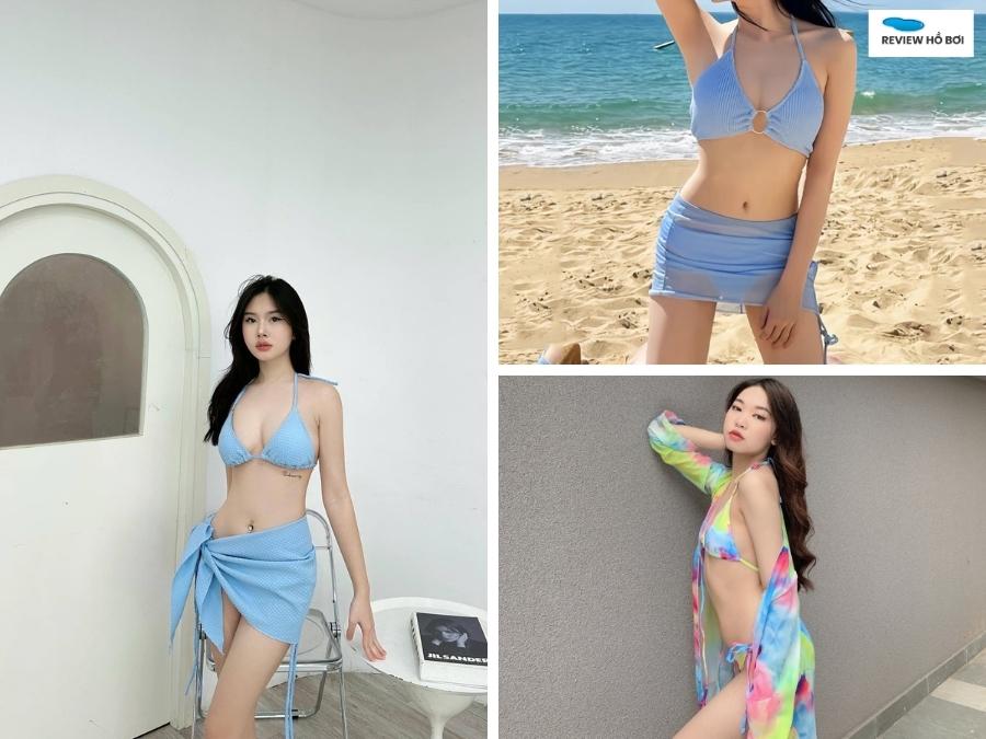 Những mẫu đồ bơi nữ đẹp, hot trend, quyến rũ nhất năm Bộ đồ bơi ba mảnh trẻ trung