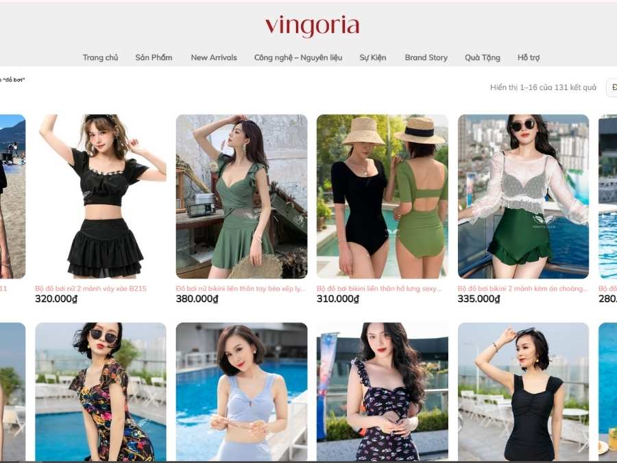 Top 10 thương hiệu đồ bơi nổi tiếng ở Việt Nam bạn nên biết Mẫu đồ bơi Vingo nữ tính, hiện đại