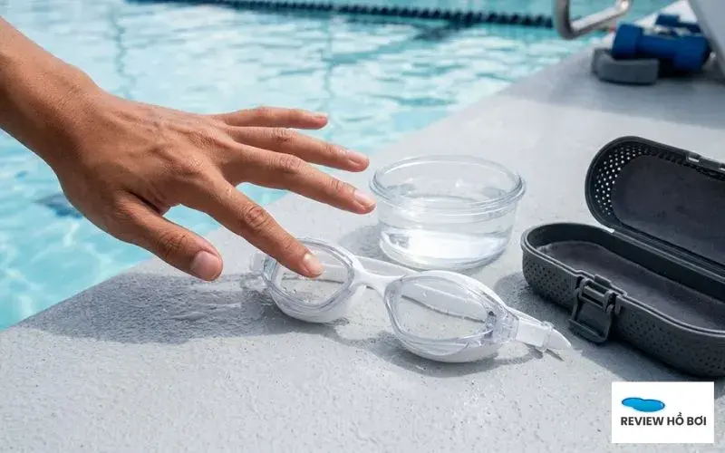 Phân Biệt Kính Bơi Thi Đấu Và Tập Luyện - Hướng Dẫn Chọn Kính Chi Tiết Rửa sạch kính bơi bằng nước ngọt và cất vào hộp chuyên dụng giúp bảo vệ lớp màng chống đọng sương.